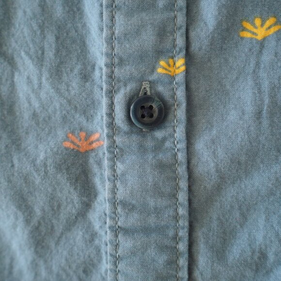 Quiksilver Men's Spaced Out Retro Light Blue Patterned Shirt Sz Regular Fit M - Picture 8 of 14